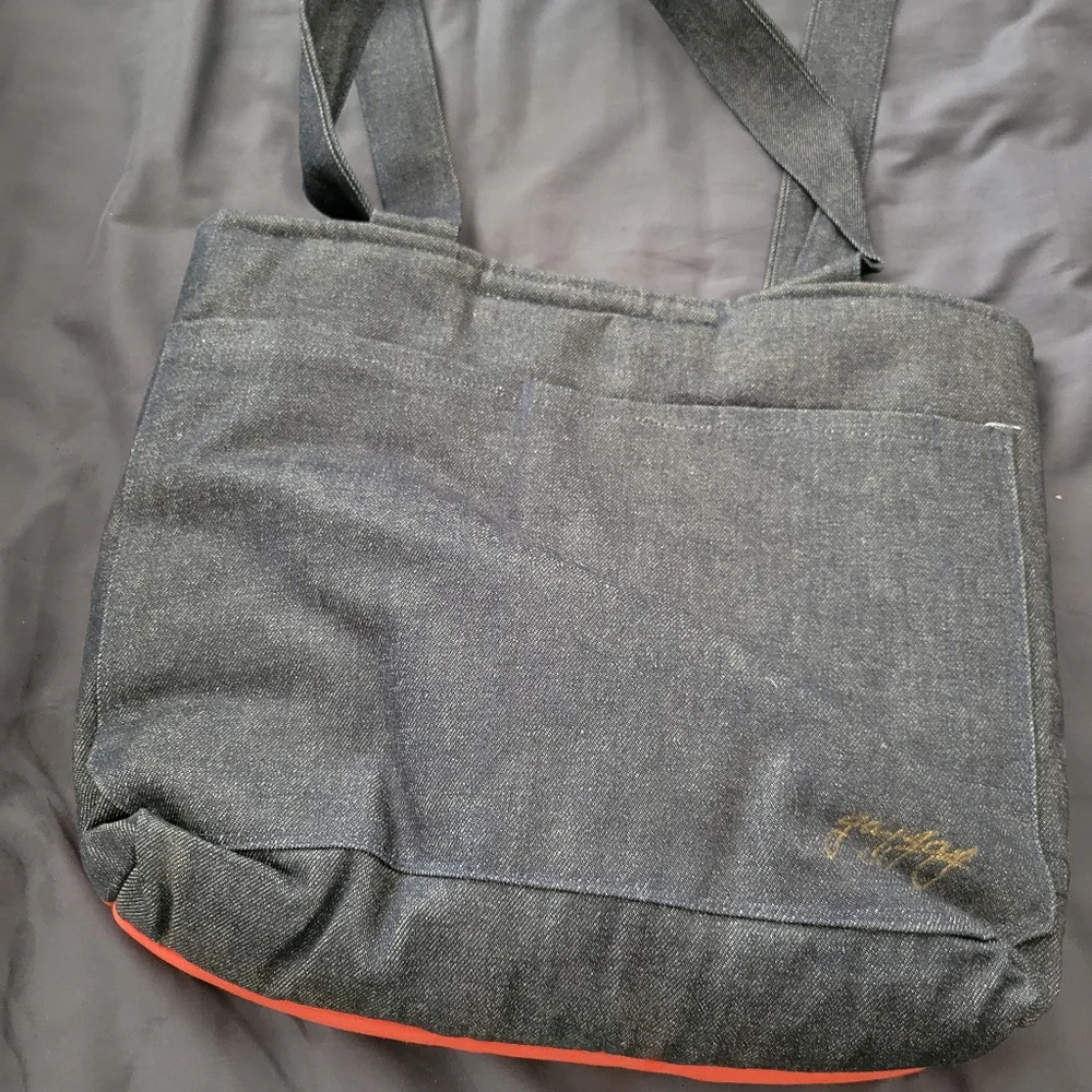 Southwestern Padded Cactus & House  Denim Tote Bag
